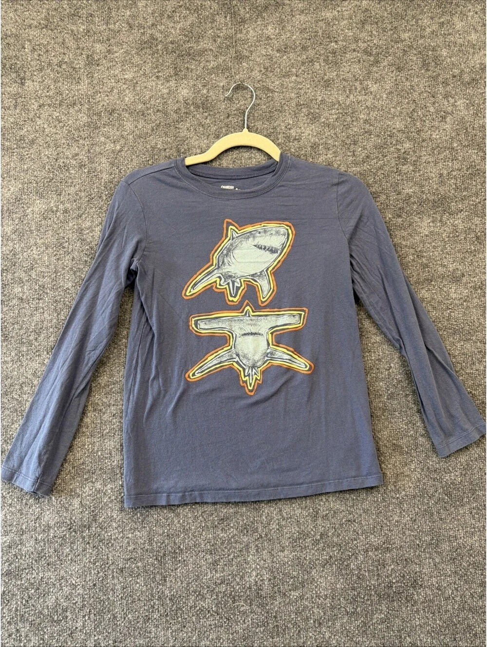 Oshkosh Originals 12 Sharks Cotton Boys T-Shirt Long Sleeve